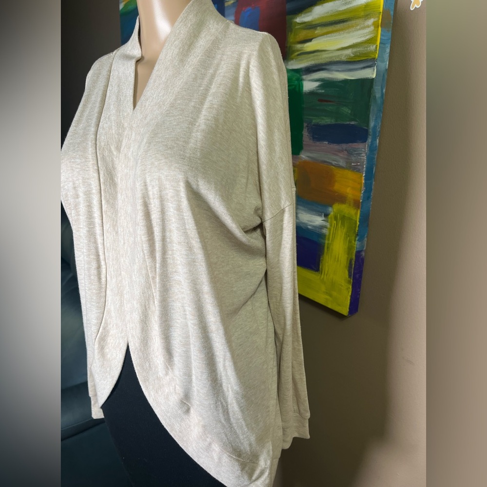 Olive + Oak Women's Sweater Size Small Open Front Cardigan Long Sleeve Cream - Picture 6 of 17